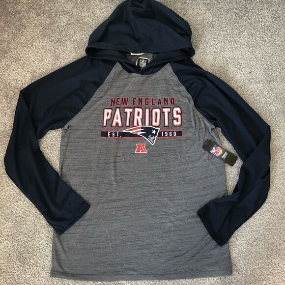NWT NFL Team Apparel New England Patriots Hooded Navy Sweater Large - Picture 8 of 12